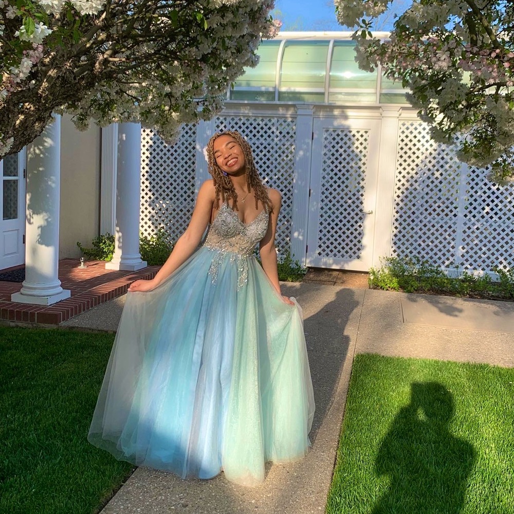 Light Blue/Aqua Prom Dress